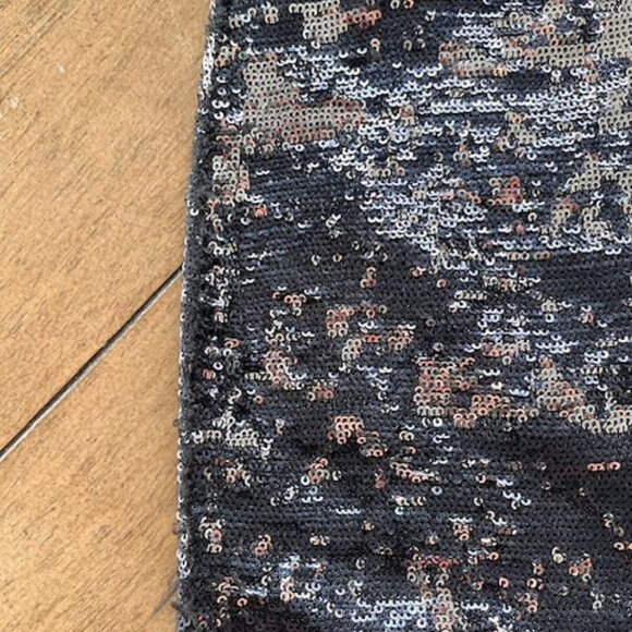 Zara Vintage Sequin Skirt Party/Cocktail Black/Silver Sequins, Size S - Picture 2 of 7